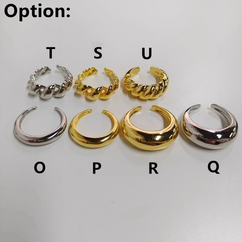 HANGZHI 2020 Punk Metal Geometric Irregular Stackable Glossy Wide Ring Gold Color Opening Adjustable for Women Party Jewelry