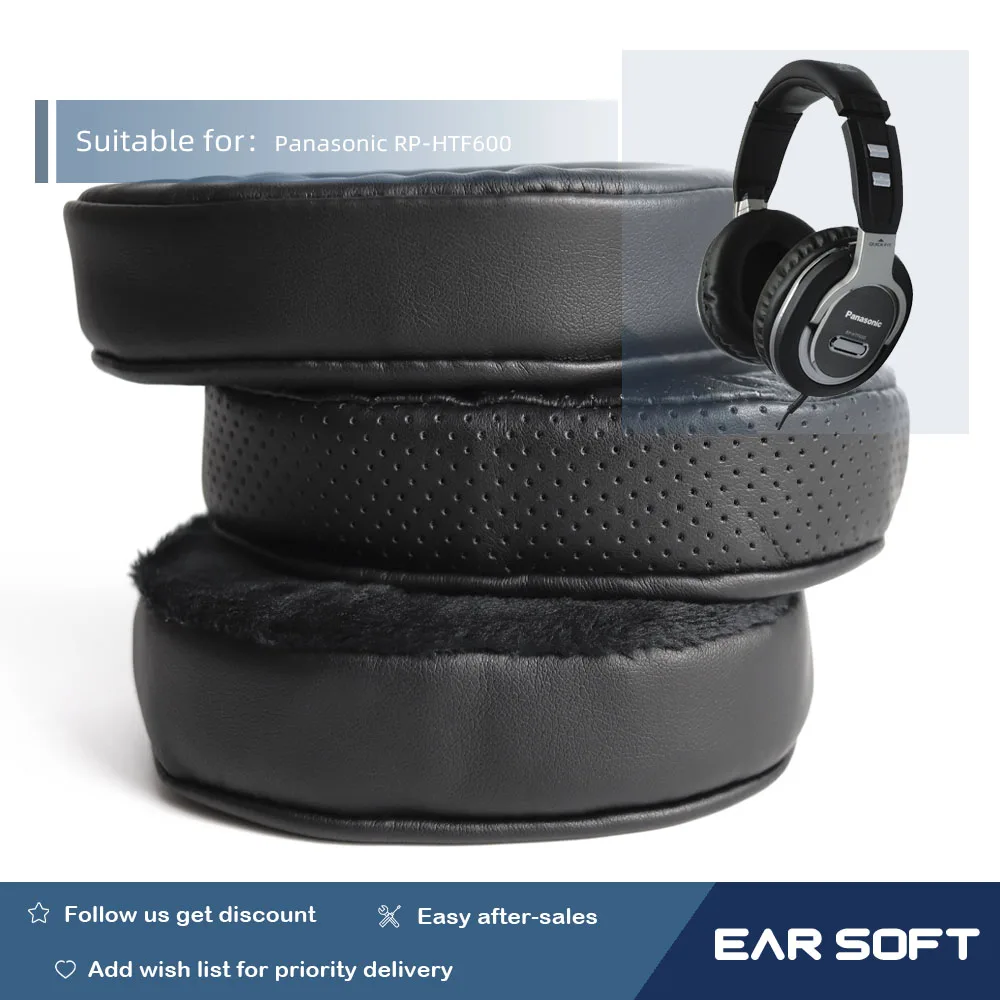 

Earsoft Replacement Ear Pads Cushions for Panasonic RP-HTF600 Headphones Earphones Earmuff Case Sleeve Accessories