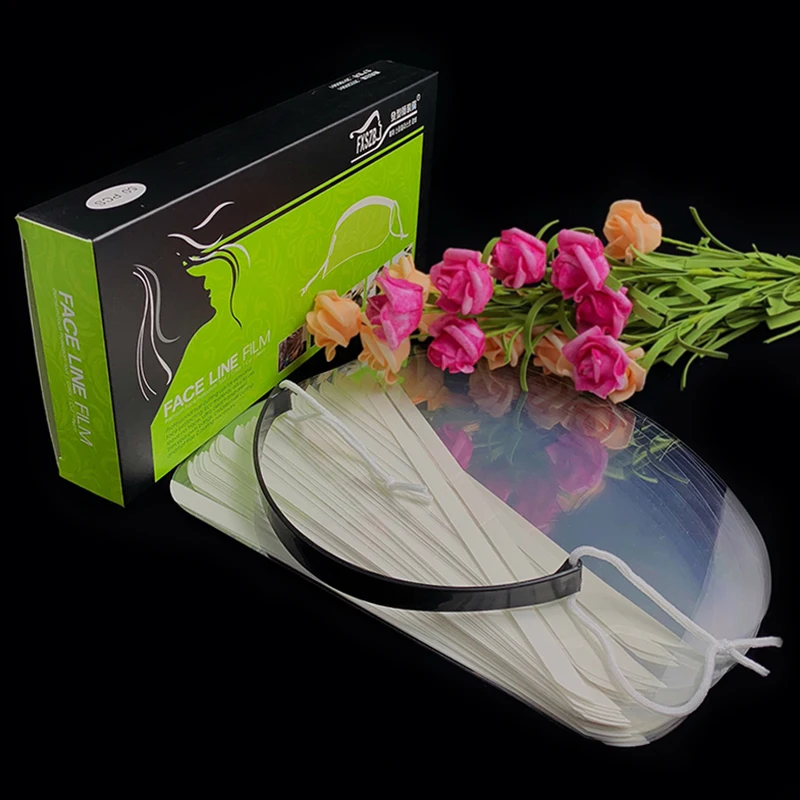 Transparent Forehead Protectors & Eye ,Mask for Hair Dye, Hair Color, Hair Cutting Scissorsand Hair,50 sheets per box