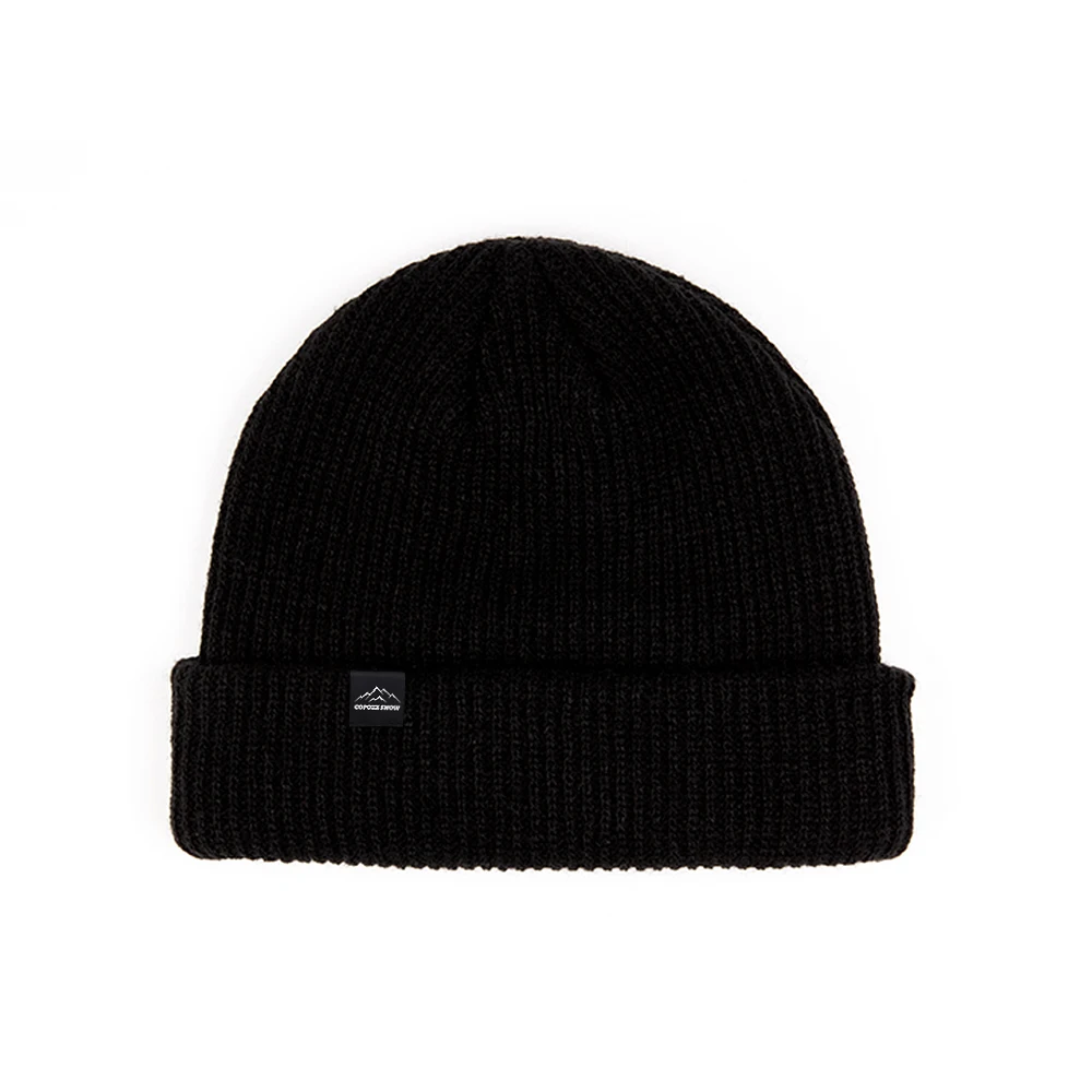 COPOZZ Winter Ski Knit Cap Gender Solid Color Wool Warm Casual Hedging Cap Ski Beanies Caps  for Men Women