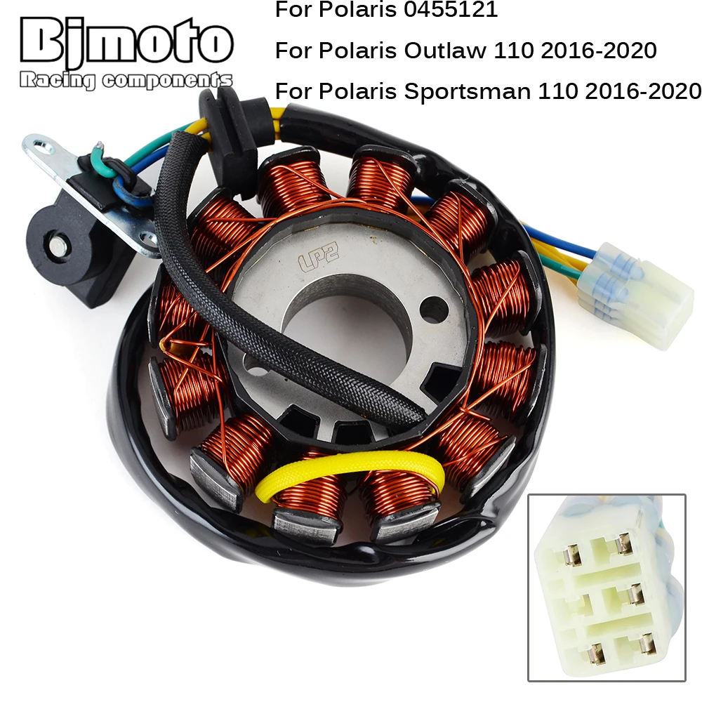 0455121 Magneto Generator Stator Coil For Polaris Outlaw Sportsman 110 2016 2017 2018 2019 2020