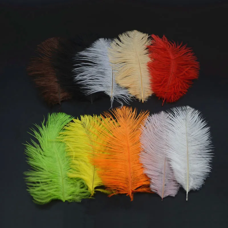 CONTEMPLATOR 10pcs Ostrich Plumes For Scuds Streamers Fly Tying Feathers 10optional Colors Ostrich Herl Wrapping Bodies Tails