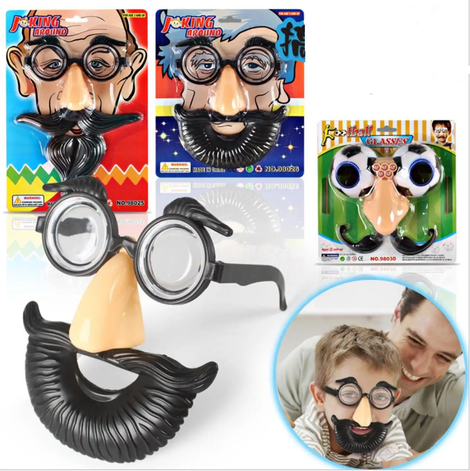 Party Favors Mask Kids Adults Funny Glasses Prank Toys Dress Up Props Halloween Masquerade Party Decoration New Fashion 1pc/set