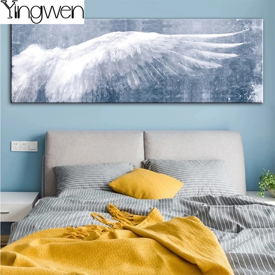 DIY Diamond Painting Angel Wings Abstract Art Full Diamond Embroidery 5D Rhinestone Picture Mosaic Cross Stitch Landscape Decor