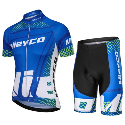 Imagen 2 del producto Conjunto de Jersey de ciclismo transpirable para hombre, chándal, deporte de carreras MTB, traje de bicicleta, ropa corta para bicicleta, verano