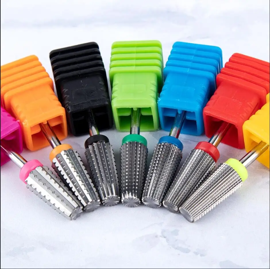 1PC Multi-function 100% Carbide Nail Drill 5in1 Edition Slim&Cross Professional Nail Drill Bit for Electric Nail Drill Machine