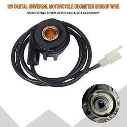 12V Digital Universal Motorcycle Odometer Sensor Wire Speed Meter Cable Mileage Complete Gear Unit Assy Digital Accessories