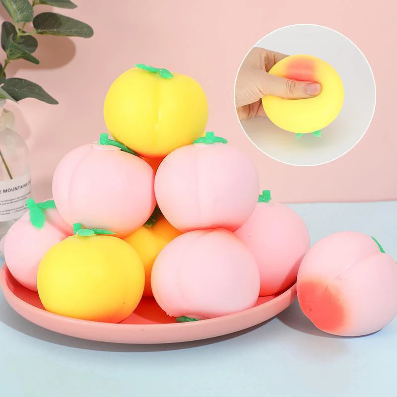 

Decompression Flour Ball Peach Yellow Super Cute Toy Slow Rise Squeeze Decompression Toy Anti-stress Children Child Baby