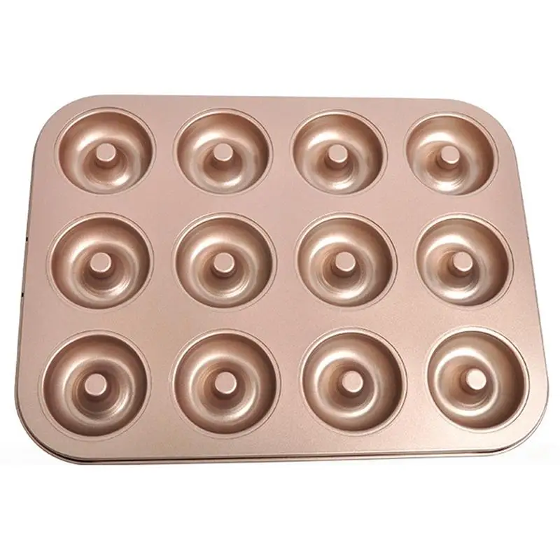 Kapmore 1pc Donut Pan 12 Holes Heat Resistant Cake Baking Mold Kitchen Bagel Mold DIY Baking Tools Accessories