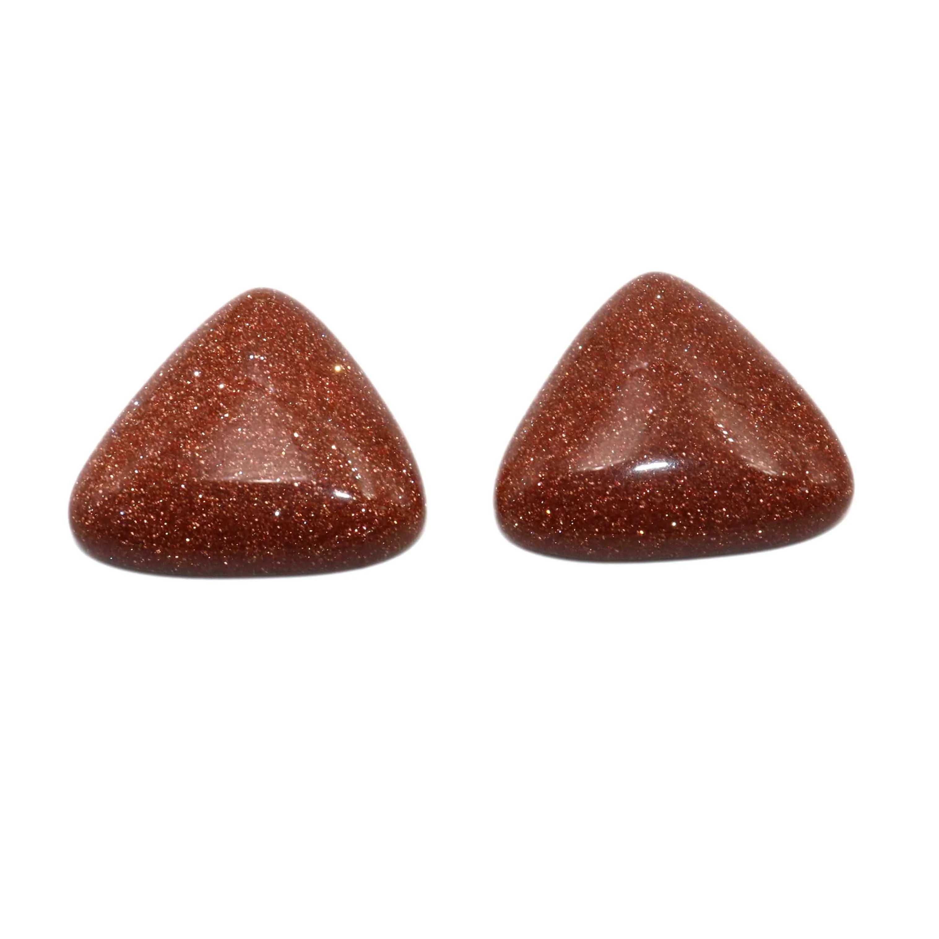 5Pcs 25MM Natural Stone Cabochons Triangle Shape Agates Quartz Jaspers Crystal Beads For Jewelry Making DIY Necklace Accessories