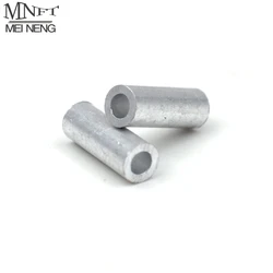 MNFT 120Pcs Aluminum Fishing Line Tube Crimp Sleeves Connector Ferrules Rope Crimping Sleeve Boat Fishing Pipe for Leader Riggin