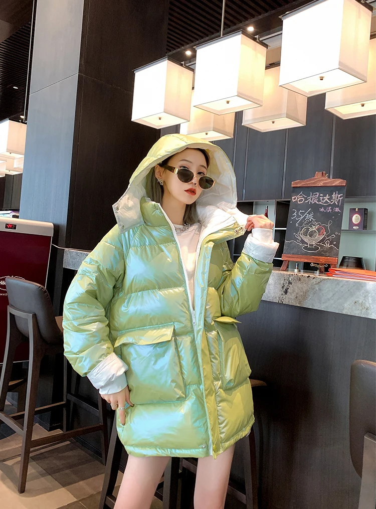 Fashion Candy Color Jacket Women Winter Warm Windproof Cotton Coat Loose Autumn Winter Padded Parkas Women\'s Large size Coats