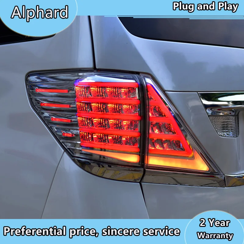 

Car Styling for Toyota Alphard Taillight 2008-2014 Vellfire Taillight With Flashing Signal Lamp