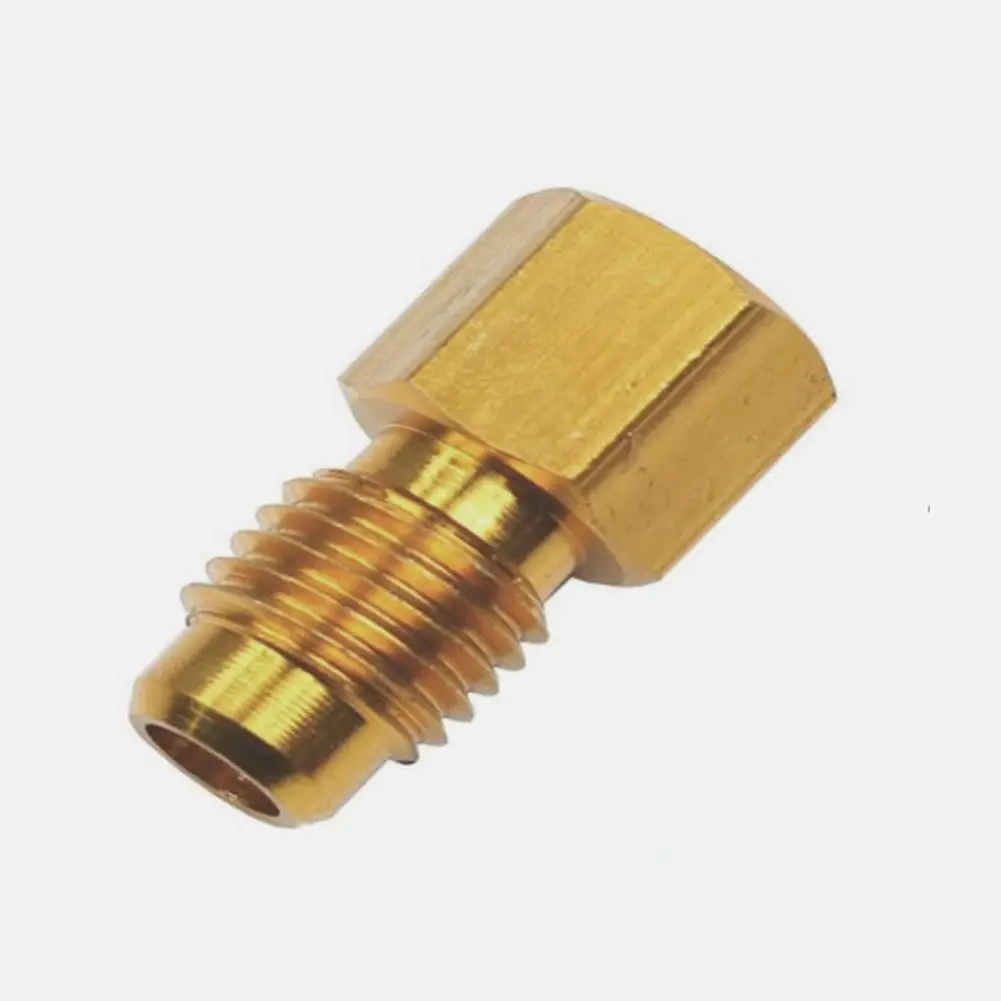 4 pces r134a latão adaptador de tanque refrigerante para r12fitting adaptador 1/2 feminino acme para 1/4 masculino flare adaptador válvula núcleo bomba de vácuo