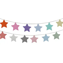 New Birthday Party Decoration 3m 12 Flags Fabric Bunting Pennant Princess Party Decoration Banner