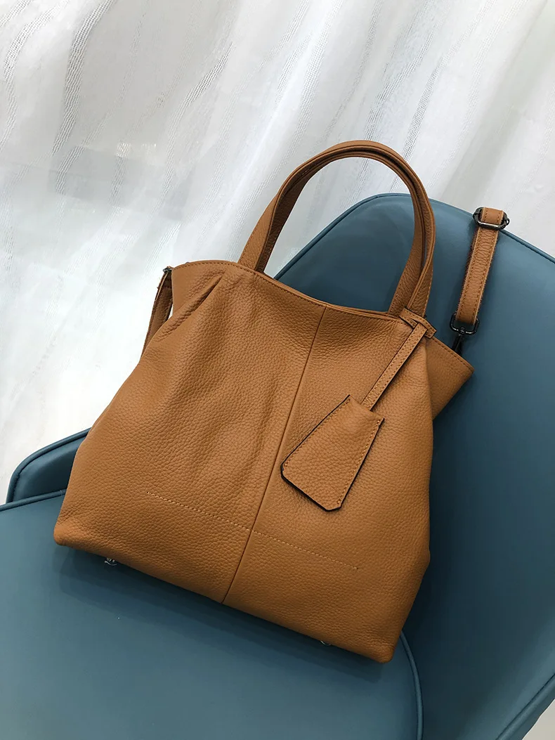 Designer Handbags Women Bags Genuine Leather Shoulder Bag Female Large Capacity Crossbody Bag Casual High Quality Elagant Tote