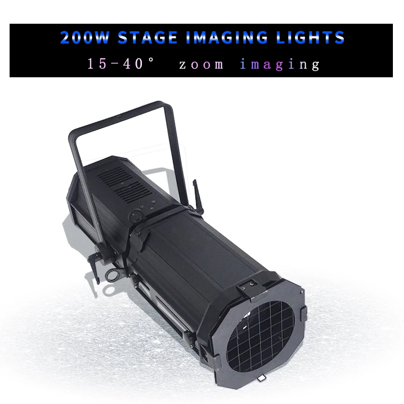 

200W Stage LED HD imaging light, 15-40° zoom imaging, automatic zoom, suitable for weddings, stage performances