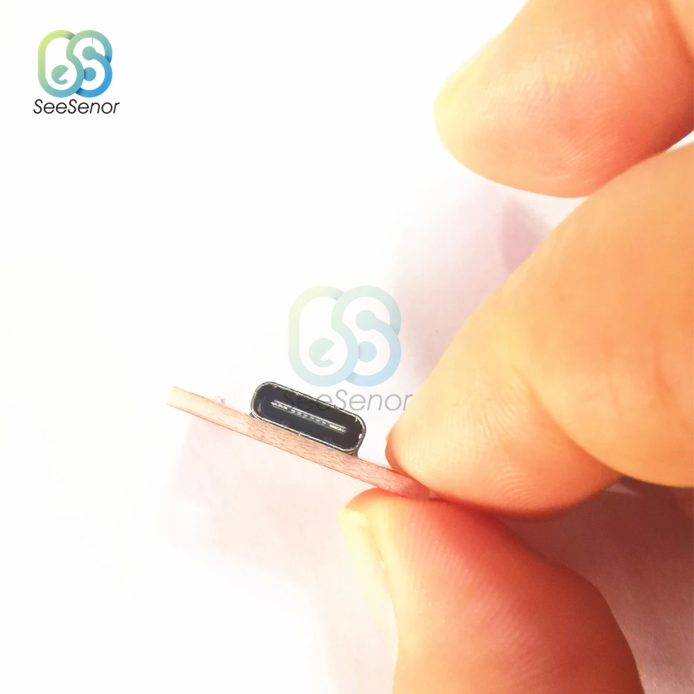 1Pcs USB 3.1ประเภท-C 16 Pin Test PCB Board อะแดปเตอร์2.54มม.16 P ซ็อกเก็ตข้อมูลสายสาย Transfer