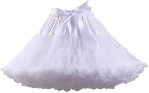 Dames 3-laags Geplooide Tule Petticoat Tutu Gezwollen Party Cosplay Rok