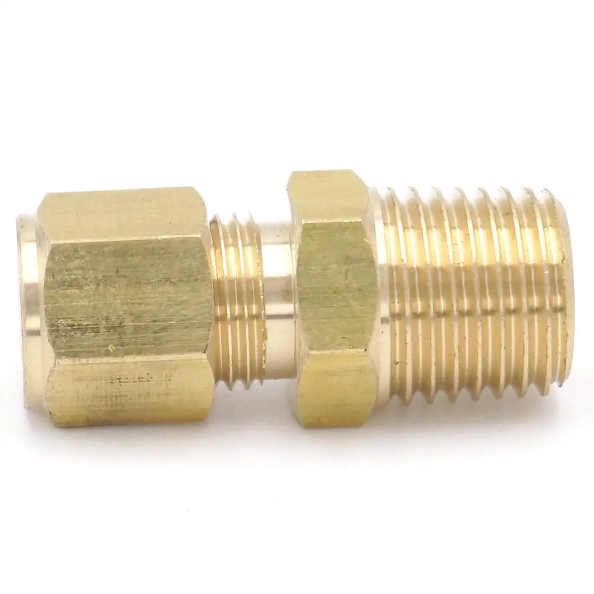 1/4 "NPT Männlichen x Fit 1/4" Rohr OD Compression Union Messing Rohr Fitting Anschluss