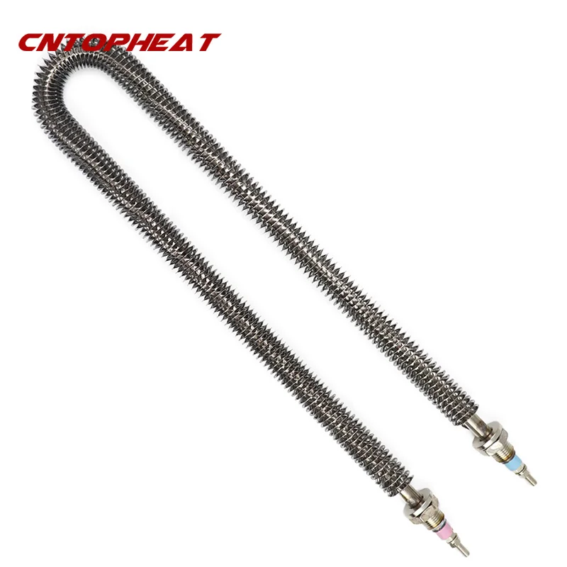 220v stainless steel electric finned heating element tubular heater u shape air fin heater