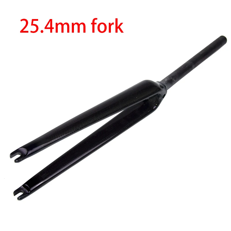 Najnowszy 700C 25,4 mm wyścigowy rower szosowy błyszczący matowy 3K UD pełny widelec z włókna węglowego karbon Track Fixed Gear przedni widelec rowerowy twardy
