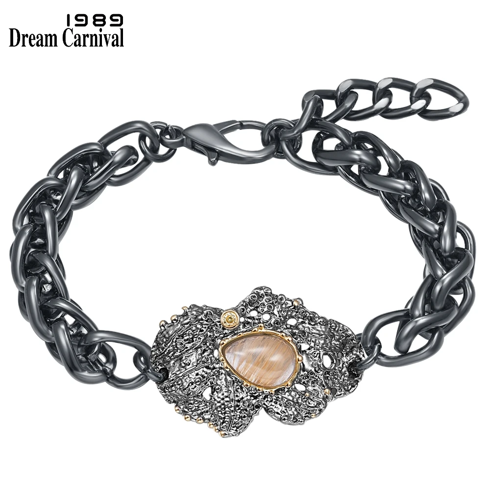 DreamCarnival 1989 New Exaggerated Women Bracelet Rough Surface Party Jewelry Strong Character Water Melon Zircon Vintage WB1240