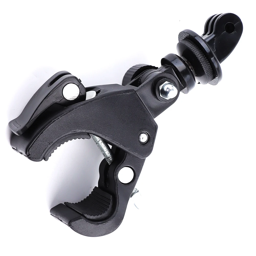 Bike Bicycle Motorcycle Handlebar Handle Clamp Bar Camera Mount Tripod Adapter For Gopro Hero 1 2 3 3+ 4 5 6 7 8 9 10 Black
