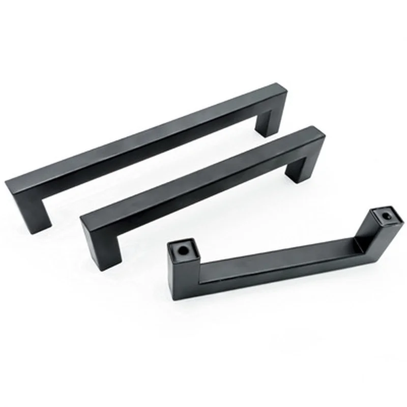 Minimalism Cabinet Handles and knobs Matte Black Kitchen Handles Long Wardrobe Cupboard Furniture Pulls Drawer Knobs