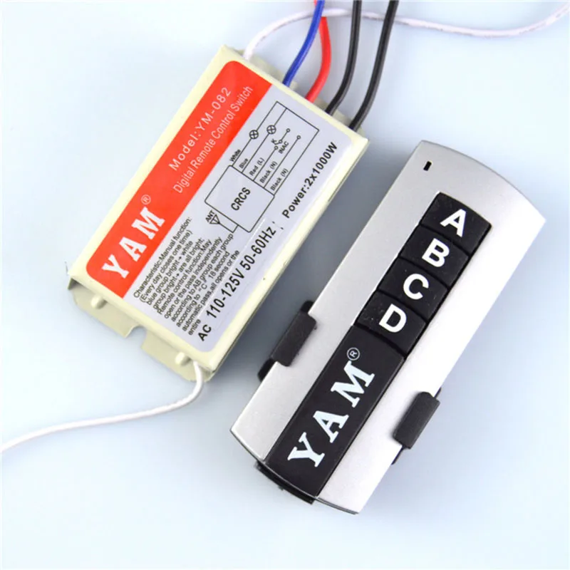 2 Ways Smart Digital Wireless Remotes Control Switch AC110V AC220V Remote Controller Through Wall for LED Light Lamp