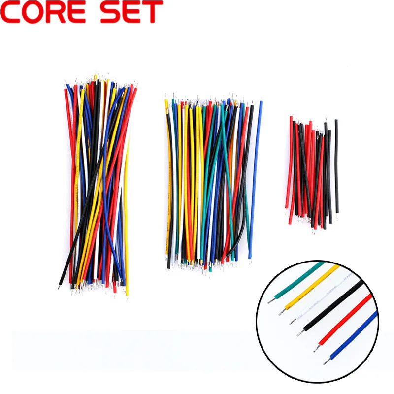 130PC 24AWG Breadboard Jumper Cable Wires Kit Tinning Double Tinned Component Pack Colorful 13 Types 10 Pcs each 5CM 8CM 10CM