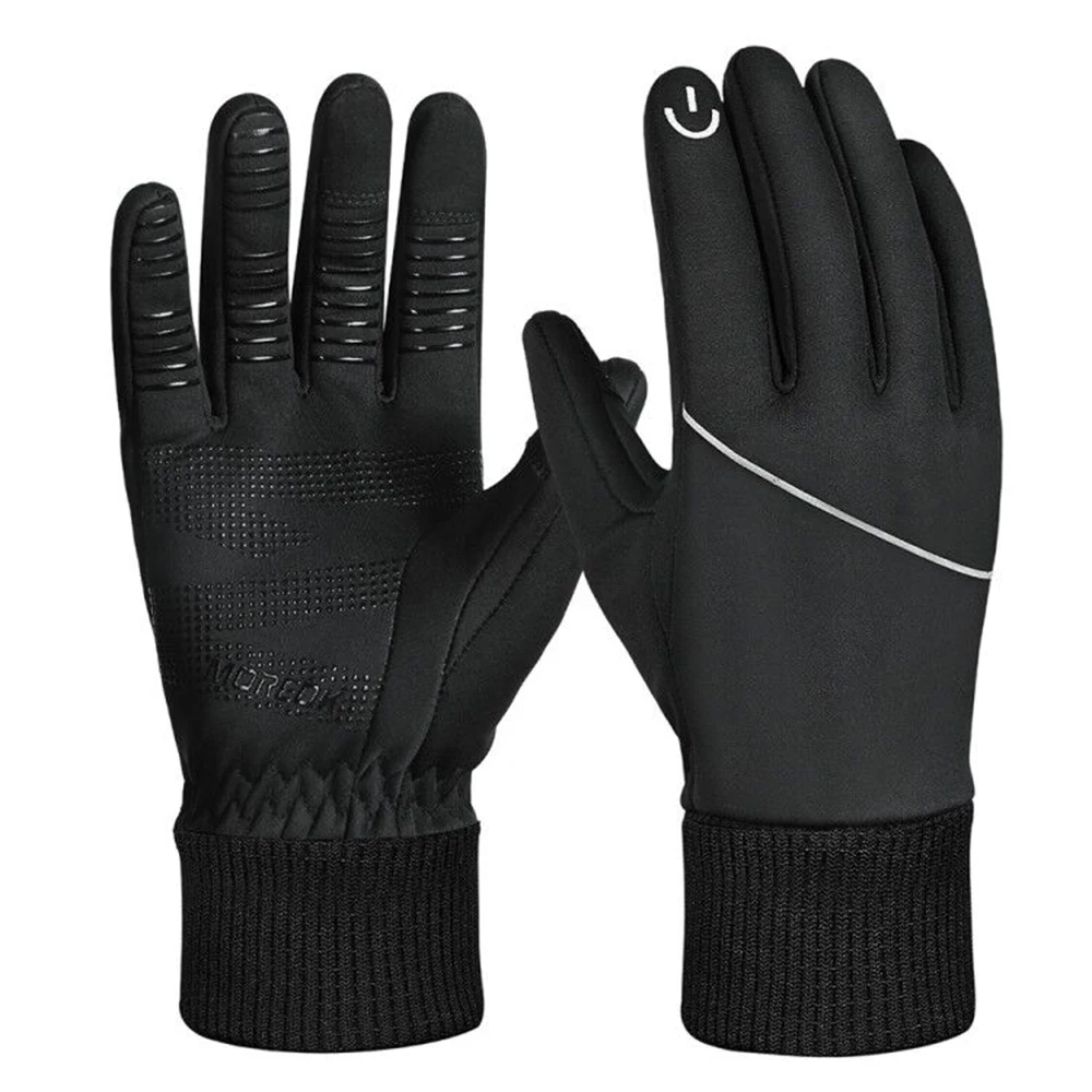 MOREOK Windproof Winter Gloves Running Gloves Touchscreen Antislip Bike Cycling Gloves Warm Fleece Thermal Gloves for Men Women