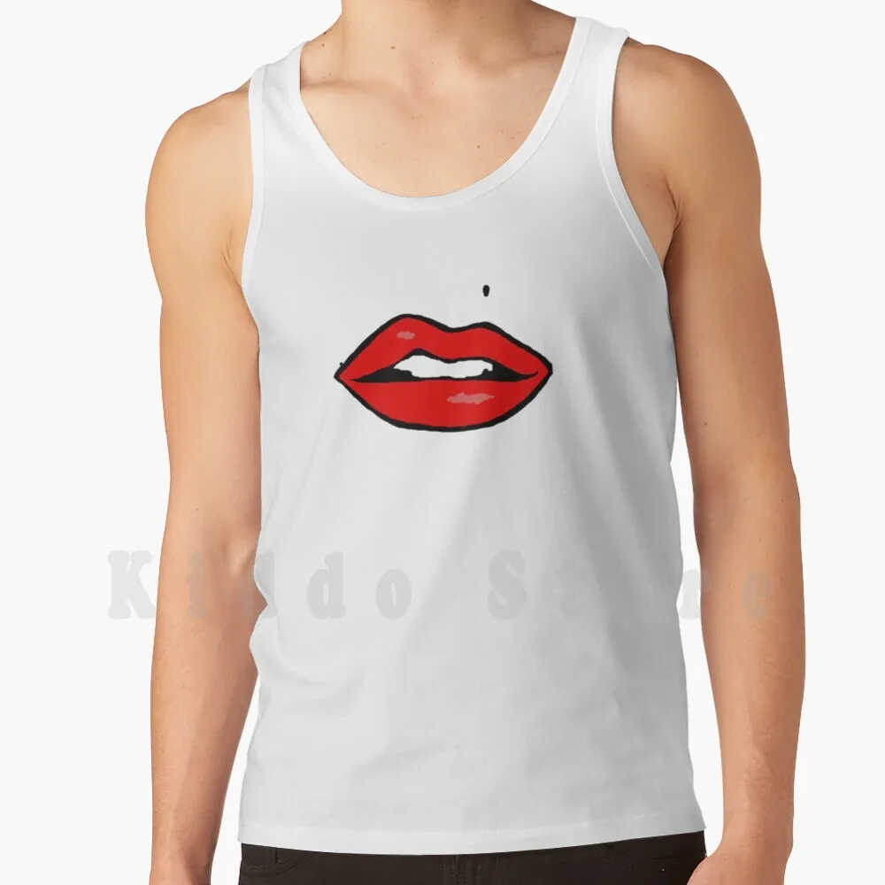 Ga Lips-White Tank …