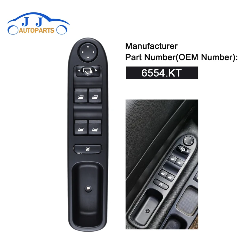 6554.KT NEW Left Front Automobile Electric Door Switch Window Control Glass-frame Riser For Peugeot 307 307CC 307SW 2000-2007