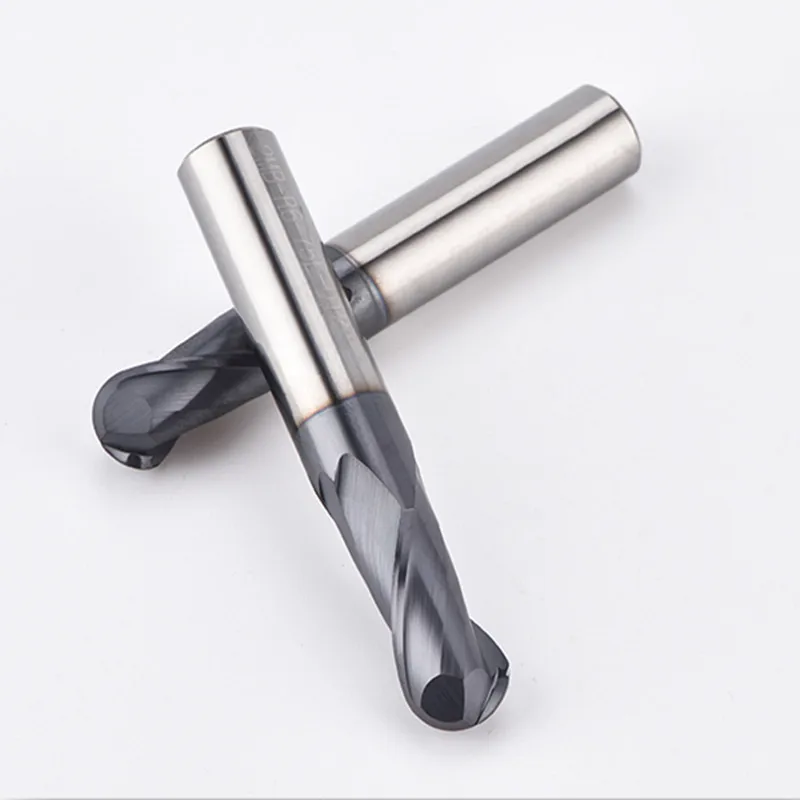 2 Flutes Ball Nose End Mill Tungsten Carbide Cutter CNC Router Bit HRC50 Milling Tool Drill Cutting Tools R0.5 1mm 2mm 3mm