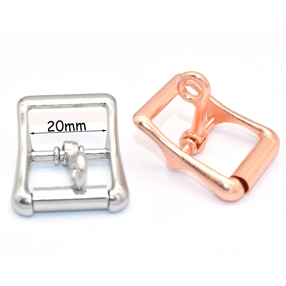 Rose Gold Pin Buckle Leather Belt Buckle Slide Adjuster Buckles Backpack Buckles Locking Pin Roller Buckle For Leather Collar an