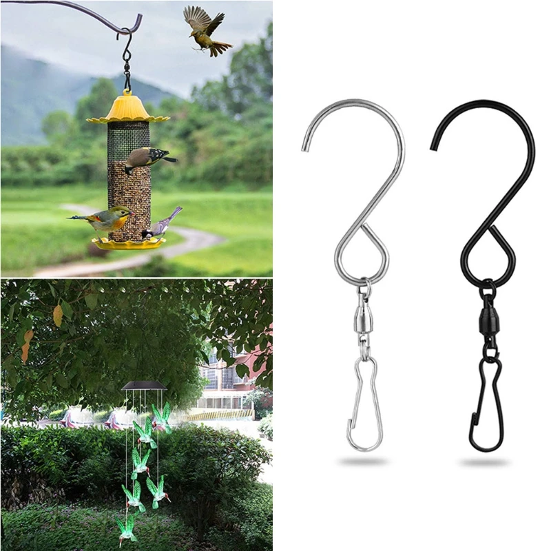 MYYZMY Lot De 24 Crochets Pivotants Pour Accrocher Des Carillons éoliens, Des Torsades En Cristal, Des Décorations D'extérieur