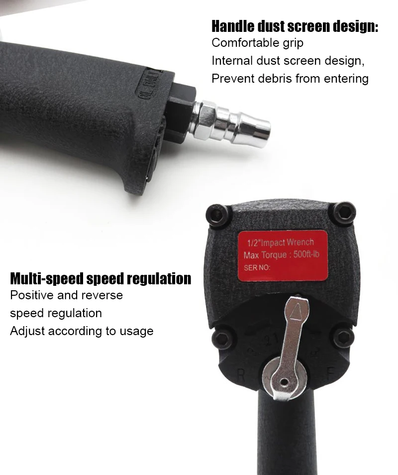 Mini Pneumatic/Air Impact Wrench Air 1/2 inch Twin Hammer Air Car Repairing Impact Wrench Cars Wrenches Tools