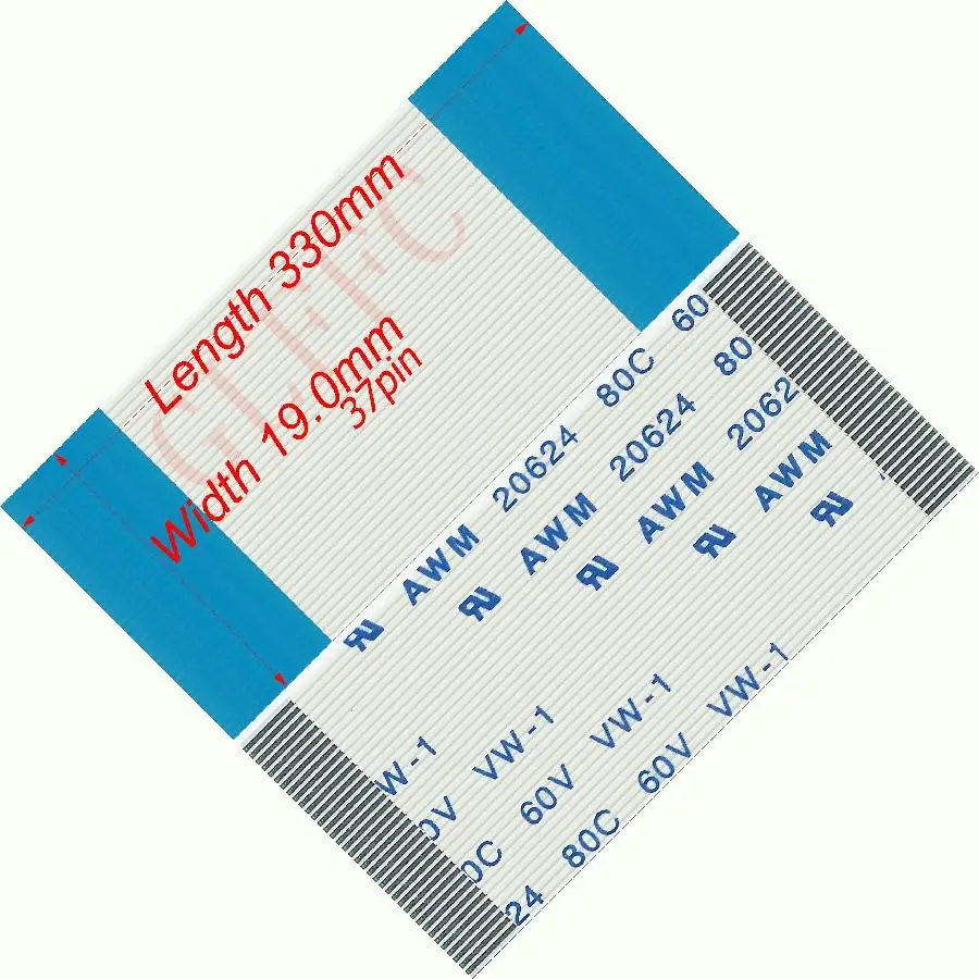 37pin 0.5 피치 330mm-330mm A-TTL LCD DVD 컴퓨터용 A 형 플렉시블 플랫 케이블 FFC awm 20624 ROHS