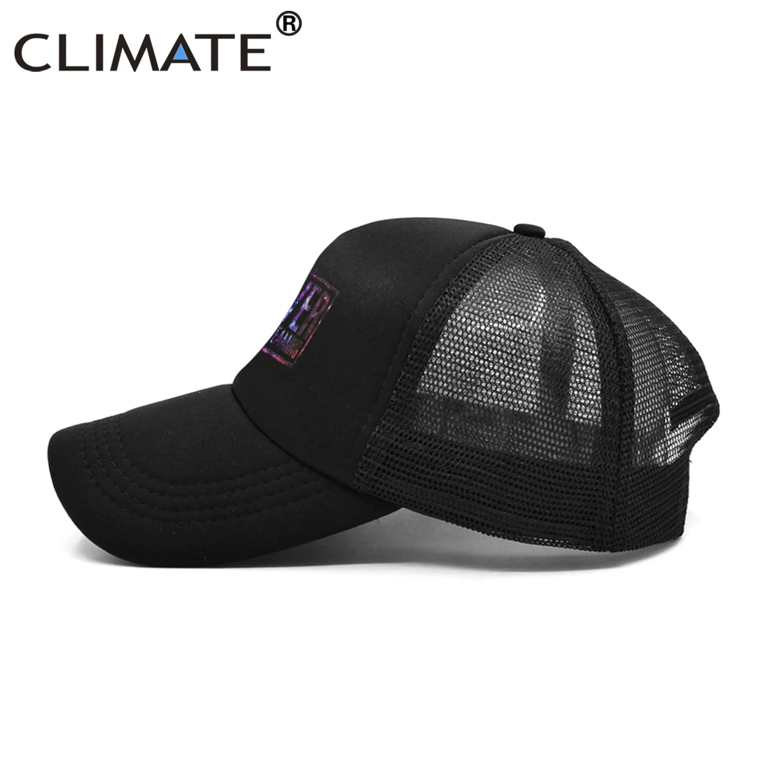 CLIMATE Mesh Cap 3D Stars Never Stop Dream Cool Trucker Cap Youth Black Cap Summer Hip Hop Mesh Trucker Caps Hat for Men Youth