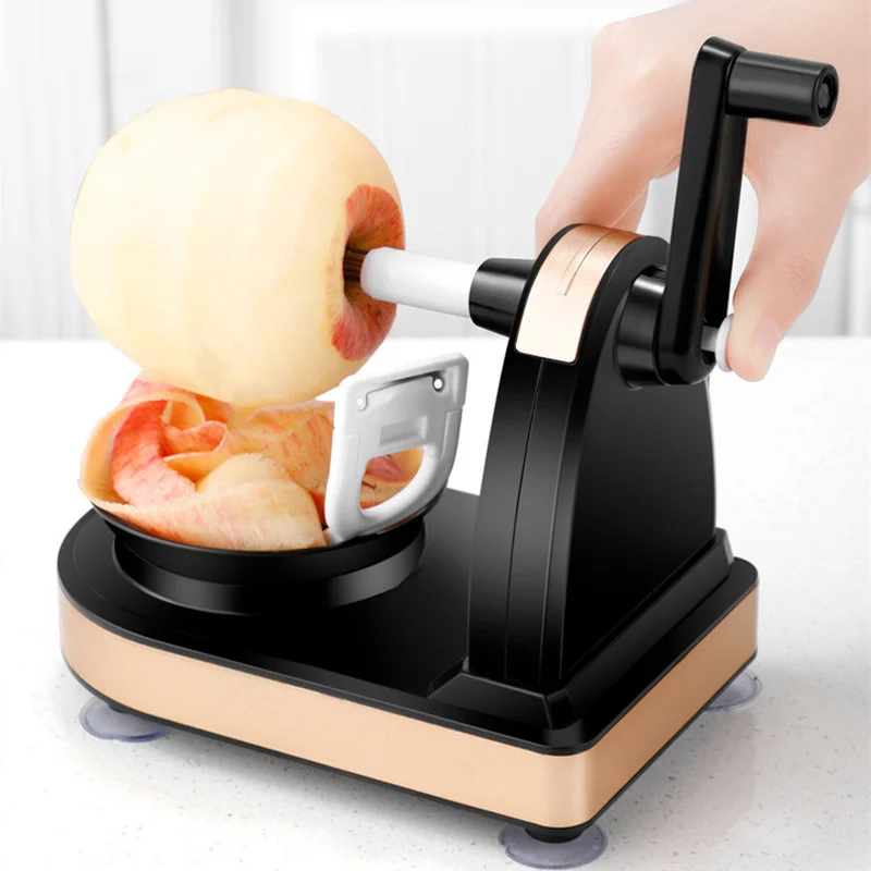 มือดำเนินการ APPLE PEELER ครัวเครื่องปอกผลไม้ครัวเรือน Peeler อัตโนมัติ Peeler