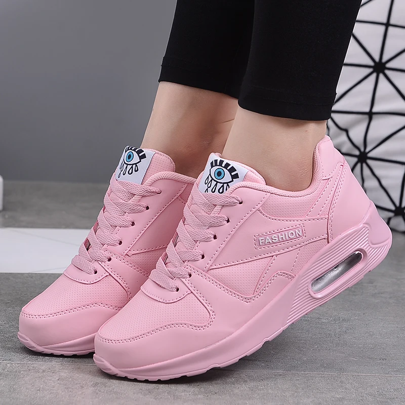 New Brand Womens Air Cushion Sport Shoes Casual Running Shoes Soft Bottom Gym Shoes Ladies Fitness Sneakers Lace-Up Zapatillas