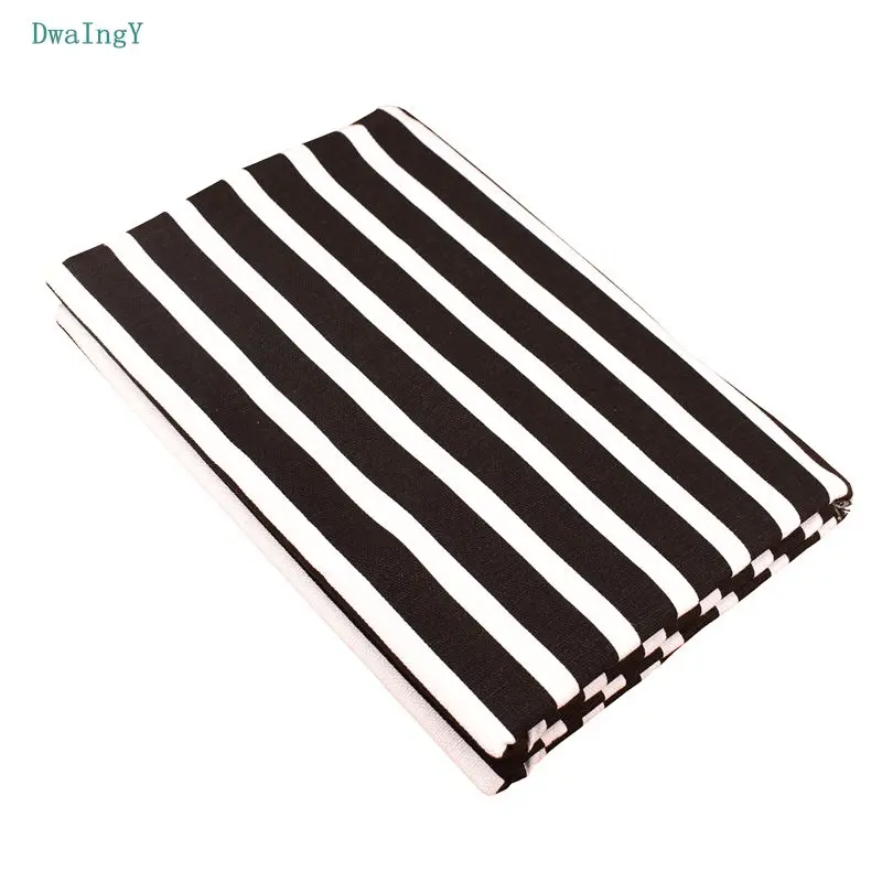 DwaIngY Stripe Cotton Canvas Fabric For Sewing DIY Handmad Table Sofa Cloth Curtain Bag Home Decoration Material Half Meter