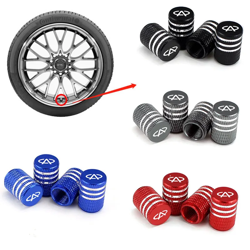 

Car Tire Valve Stem Caps Bolt-in Aluminum Theftproof Valve Caps Covers For Chery Fulwin QQ T11 A1 A3 A5 TIGGO 5 3x MVM X22 DR3