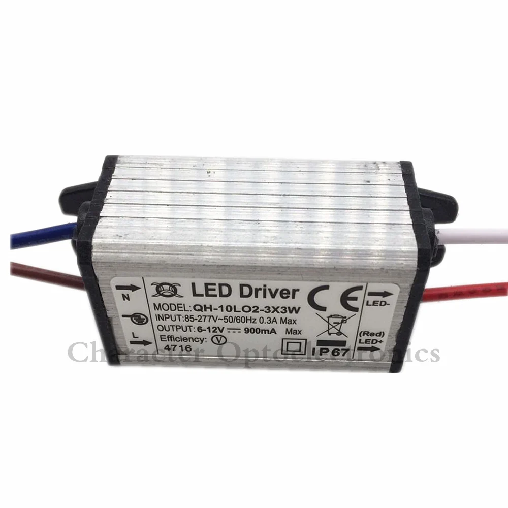 

5pcs Waterproof Power Supply AC 110 220V LED Driver 2-3x3W 10W 900mA for 10w High power led chip light