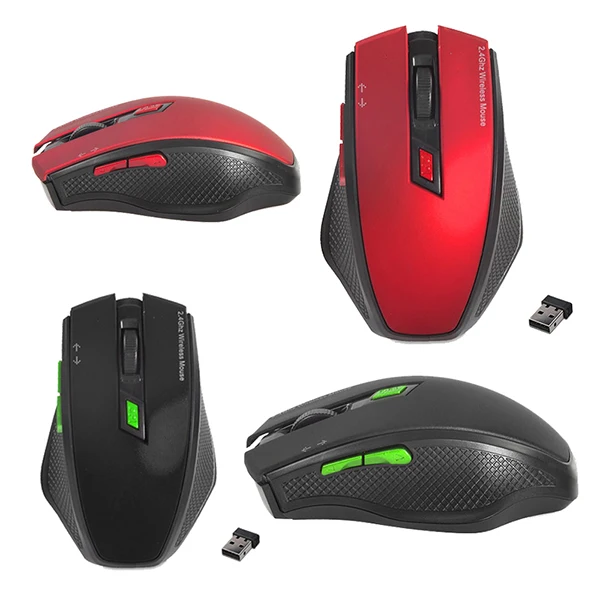 EVEREST SMW-777 USB 2.4GHZ OPTICAL WIRELESS MOUSE (RED * BLACK)