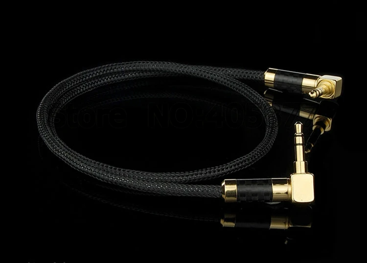 

1M 3.5mm 1/8" male plug to 3.5mm male plug right angle Stereo Audio video Cable