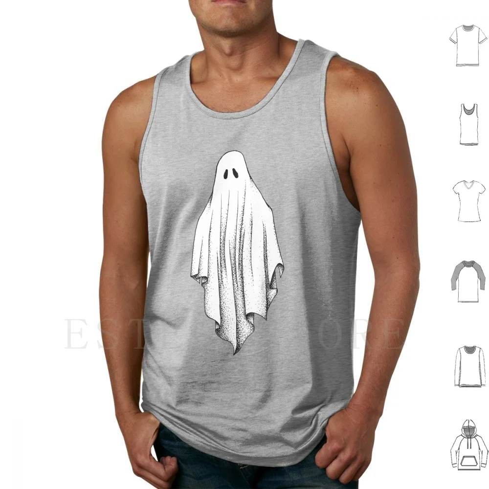 Sheet Ghost Tank Tops Vest Sleeveless Ghost Spooky Halloween Sheet Ghost Sheet Costume Scary