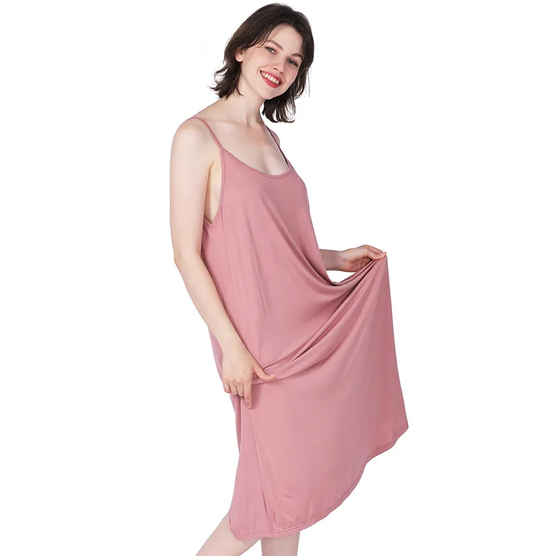 SEXY Women Spaghetti Strap Nightdress Sleepshirt Casual Elastic Cotton Nightgown Sleepwear PLUS SIZE Nightwear Homewear 6XL 7XL