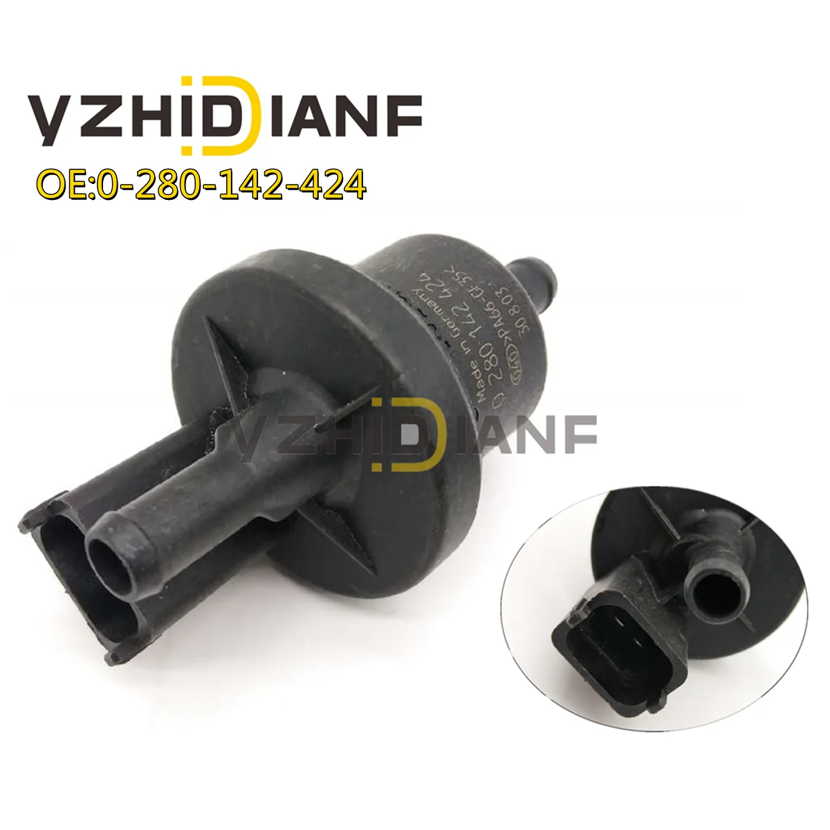 1x 0280142424 Va-por Canister Purge Solenoid Valve For V-W Golf Je-tta Passat Au-di A4 A4 Quattro 0280142300 9135444 058133517